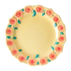 Rice Embossed Flower Bordje Ø20 Cm